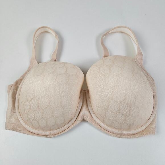 Soma‎ Stunning Support Geo Lace Full Coverage Bra 34G Ivory Beige - Picture 1 of 7